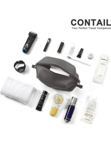 Bolsa de Aseo CONTAIL 3L de Silicona Impermeable Gris