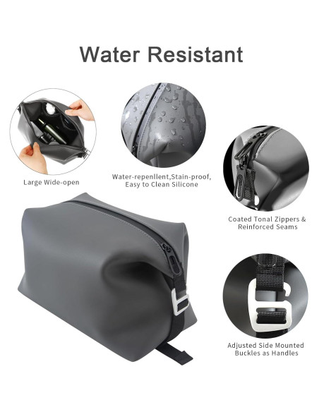 Bolsa de Aseo CONTAIL 3L de Silicona Impermeable Gris