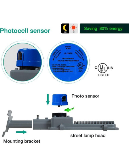 Luz de Calle LED Gebosun 35W 5400 Lúmenes IP65 Automática