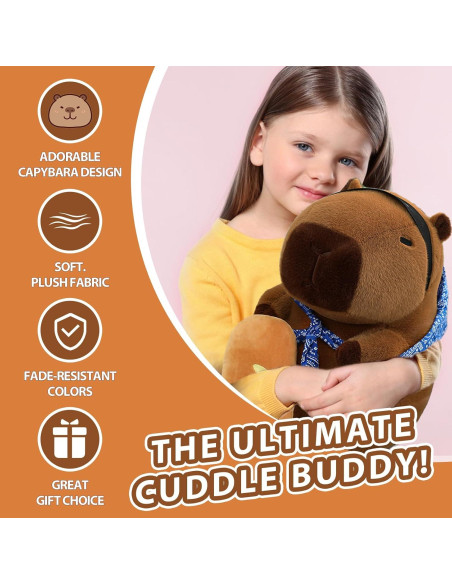 Peluche Capybara Kawaii Ultra Suave 33 cm TITQWOP Peluche Capybara Kawaii Ultra Suave 33 cm TITQWOP