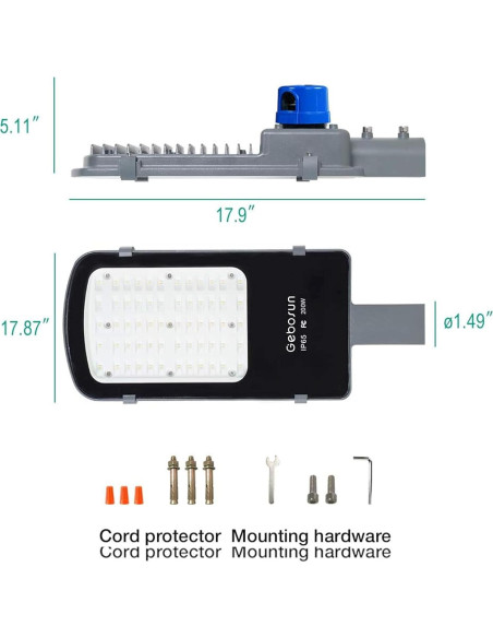 Luz de Calle LED Gebosun 35W 5400 Lúmenes IP65 Automática