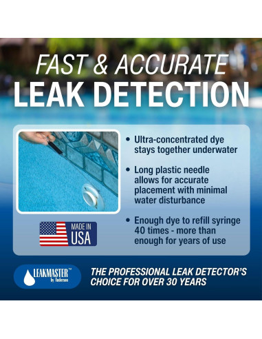 Kit de Detección de Fugas Leakmaster Anderson - 8 oz Tinte Azul