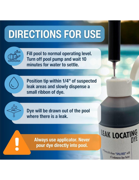 Kit de Detección de Fugas Leakmaster Anderson - 8 oz Tinte Azul