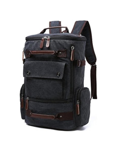 Mochila de Lona Vintage Jahomieo 46x30x17 cm para Portátil