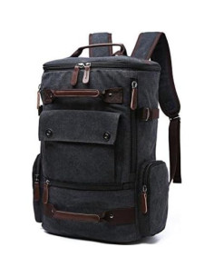 Mochila de Lona Vintage Jahomieo 46x30x17 cm para Portátil 2