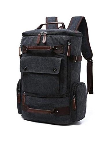 Mochila de Lona Vintage Jahomieo 46x30x17 cm para Portátil