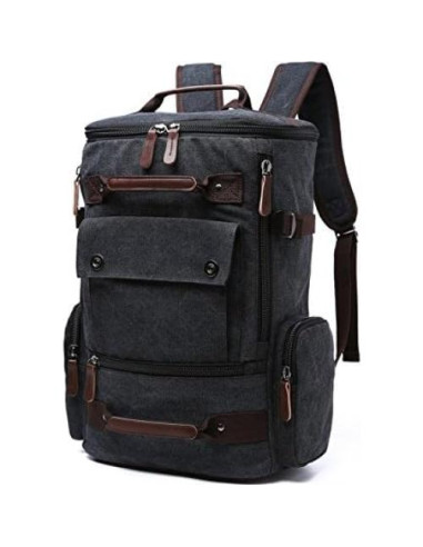 Mochila de Lona Vintage Jahomieo 46x30x17 cm para Portátil