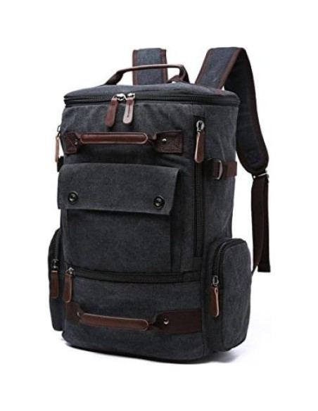 Mochila de Lona Vintage Jahomieo 46x30x17 cm para Portátil