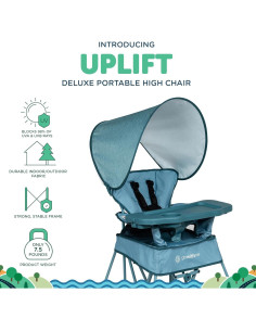 Silla Alta Portátil Baby Delight Ve Conmigo Deluxe Onda Azul 2