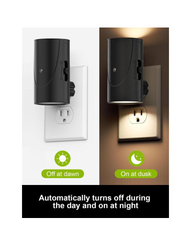 Luz Nocturna LED Niocomio Enchufable con Sensor 3000K