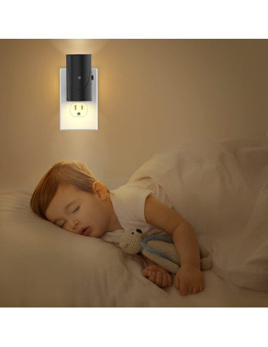 Luz Nocturna LED Niocomio Enchufable con Sensor 3000K