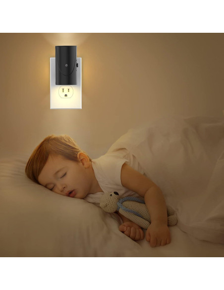 Luz Nocturna LED Niocomio Enchufable con Sensor 3000K