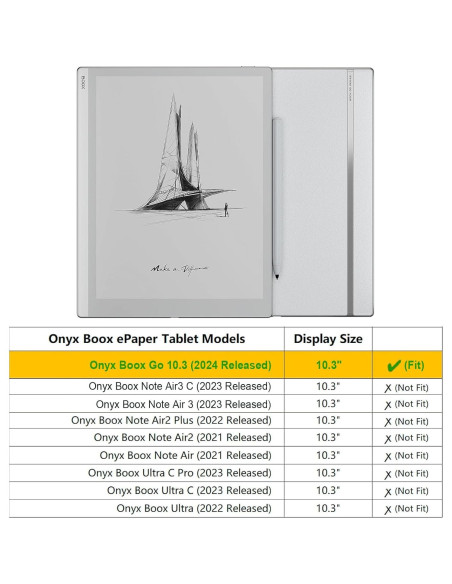 Funda E NET-CASE para Onyx Boox GO 10.3" ePaper Marrón