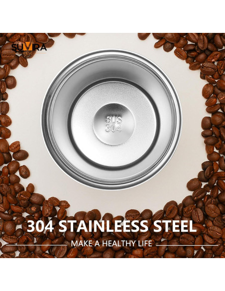 Taza de Café Inteligente SUVIRA 0.5L Acero Inoxidable Azul