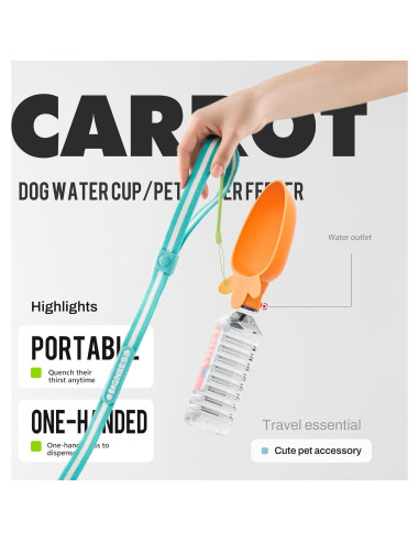 Dispensador de Agua Portátil para Perros Li & Zhao - Silicona Plegable