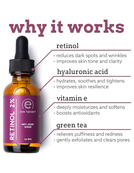 Suero Anti-Envejecimiento Eve Hansen 29.57 ml Retinol 2%
