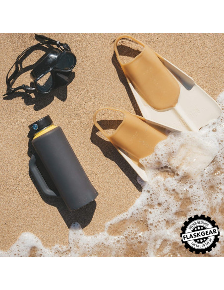 Cubierta de Silicona FLASKGEAR Grab & Go 40oz Gris Oscuro