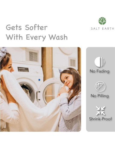 Manta de Envolver para Bebé Salt Earth 100% Algodón Orgánico 2 Piezas