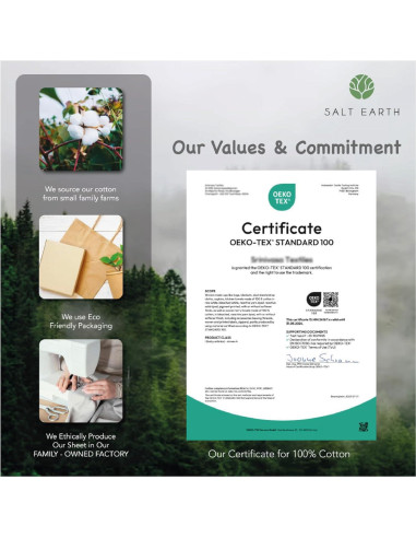 Manta de Envolver para Bebé Salt Earth 100% Algodón Orgánico 2 Piezas