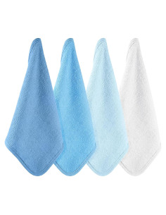 Paquete de 12 Toallitas de Bebé CroBlissful 25x25 cm Algodón Azul