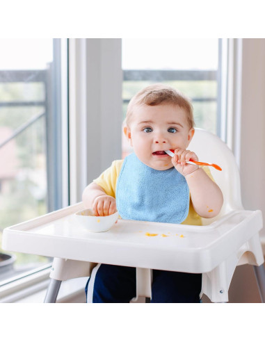 Paquete de 12 Toallitas de Bebé CroBlissful 25x25 cm Algodón Azul