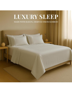 Juego de Sábanas Individual 6 Piezas Sacred Thread Rayón Bambú 2