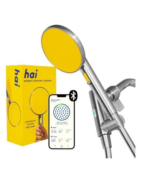 Cabezal de Ducha Inteligente hai Citron 9.5 L/min Acero Inoxidable
