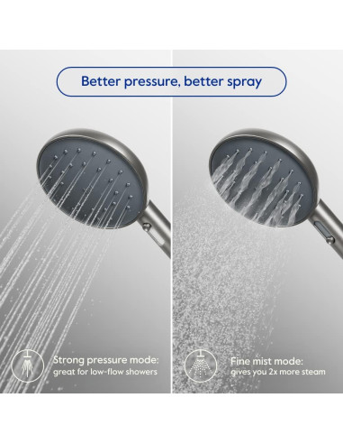 Cabezal de Ducha Inteligente hai Citron 9.5 L/min Acero Inoxidable