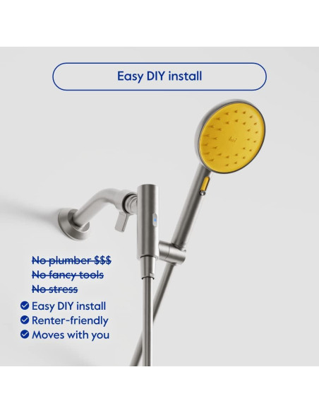 Cabezal de Ducha Inteligente hai Citron 9.5 L/min Acero Inoxidable
