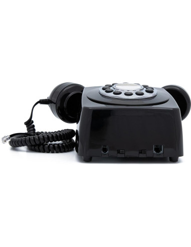 Teléfono de pared GPO 746 retro - Negro, timbre auténtico