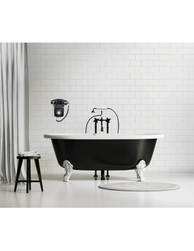 Teléfono de pared GPO 746 retro - Negro, timbre auténtico