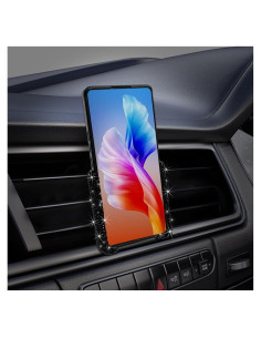 Soporte para Teléfono de Coche Dickno Brillante Ajustable 360