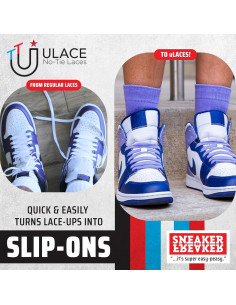 Cintas Elásticas Sin Nudos uLace Clásico - Azul Brillante - 14 Unidades 2