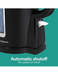 Hervidor Eléctrico Hamilton Beach 1.7L Negro, Apagado Automático 2