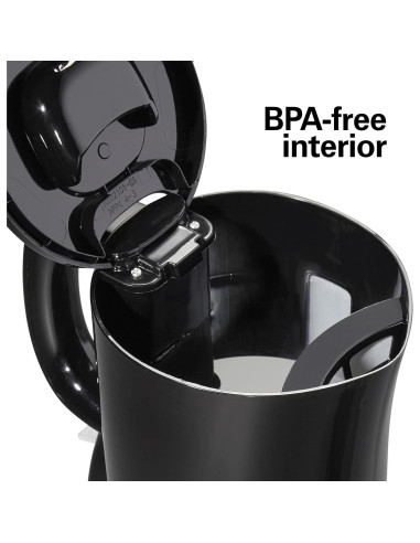 Hervidor Eléctrico Hamilton Beach 1.7L Negro, Apagado Automático