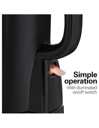 Hervidor Eléctrico Hamilton Beach 1.7L Negro, Apagado Automático