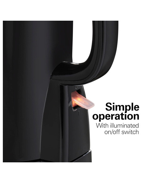 Hervidor Eléctrico Hamilton Beach 1.7L Negro, Apagado Automático