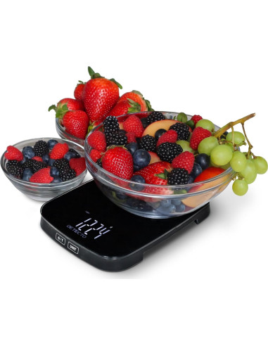 Balanza de Cocina Digital DETECTO 10 kg Vidrio Recargable USB