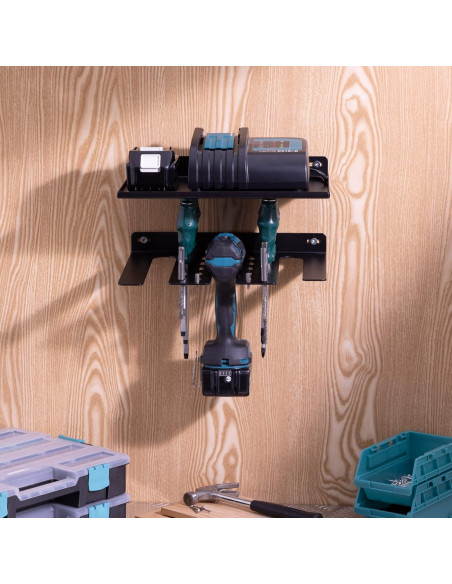 Soporte y Estante para Taladro Navaris - Almacenamiento de Herramientas