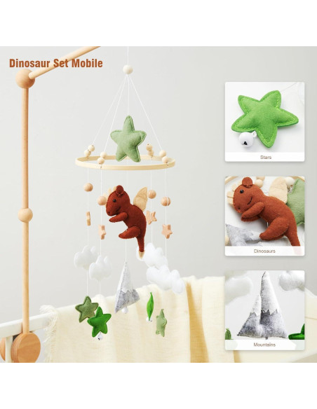 Móvil para Cuna de Bebé Numhaw de Fieltro Musical 28.5x21.1cm