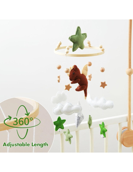 Móvil para Cuna de Bebé Numhaw de Fieltro Musical 28.5x21.1cm