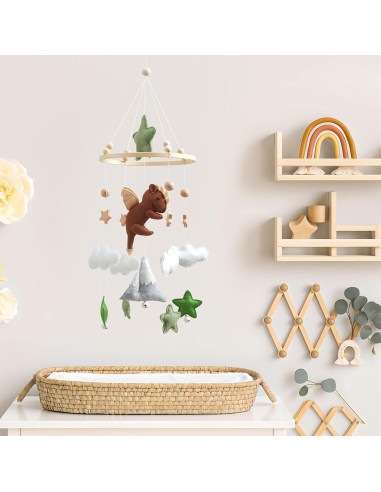 Móvil para Cuna de Bebé Numhaw de Fieltro Musical 28.5x21.1cm