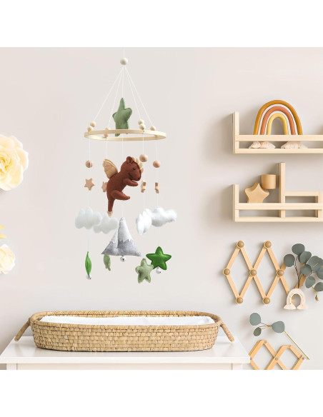 Móvil para Cuna de Bebé Numhaw de Fieltro Musical 28.5x21.1cm