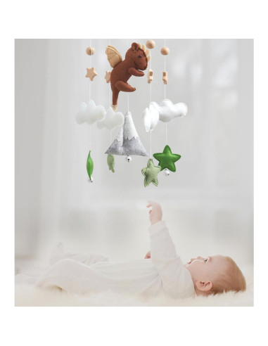 Móvil para Cuna de Bebé Numhaw de Fieltro Musical 28.5x21.1cm