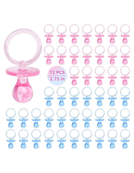 72 Chupetes de Baby Shower XINHUIDALSQ 6.99 cm Rosa y Azul