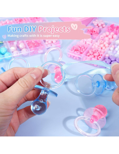 72 Chupetes de Baby Shower XINHUIDALSQ 6.99 cm Rosa y Azul