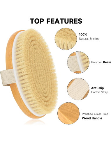 Cepillo Corporal Metene para Cepillado Seco y Ducha - Exfoliante Natural