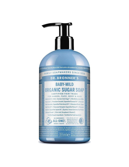 Jabón Orgánico Dr. Bronner's Baby Mild 355 ml Sin Fragancia