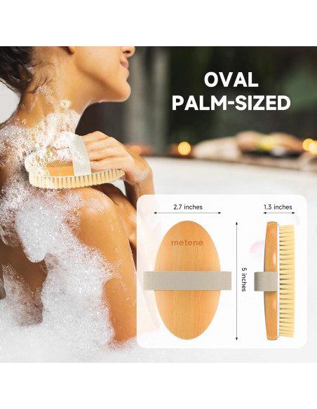 Cepillo Corporal Metene para Cepillado Seco y Ducha - Exfoliante Natural