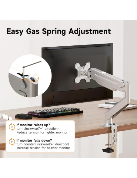 Soporte de Monitor Suptek Ajustable 17-27" Plata 6 kg